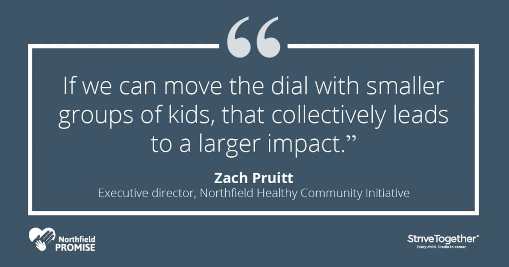 "If we can move the dial with smaller groups of kids, that collectively leads to a larger impact." - Zach Pruitt, executive director, Northfield Healthy Community Initiative