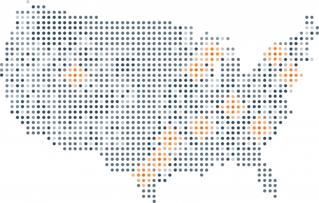 United States Map with Case Studies