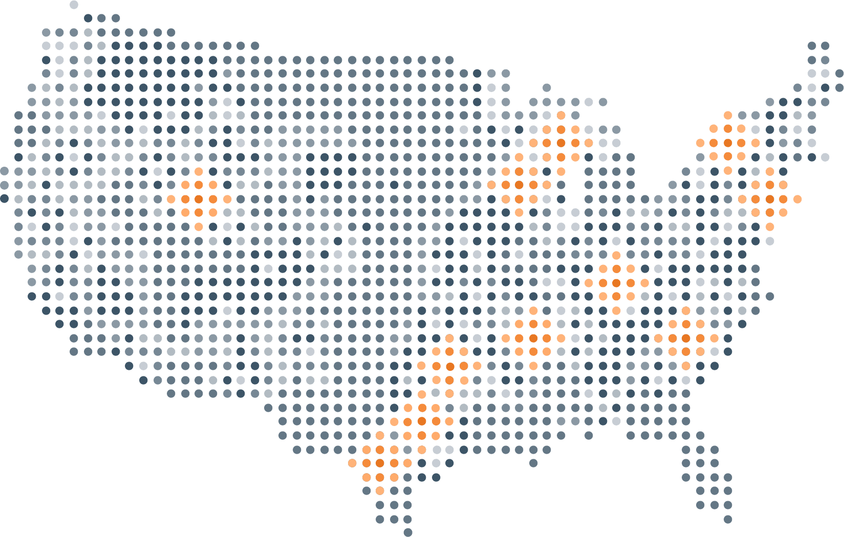 United States Map with Case Studies